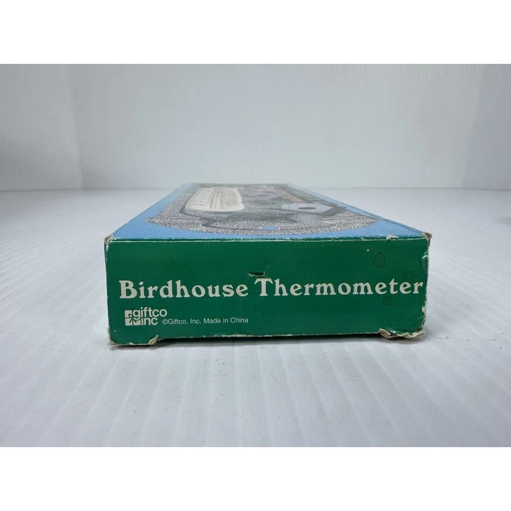 VTG giftco Inc Wall Thermometer Birds Birdhouse 2.75 x 7.5